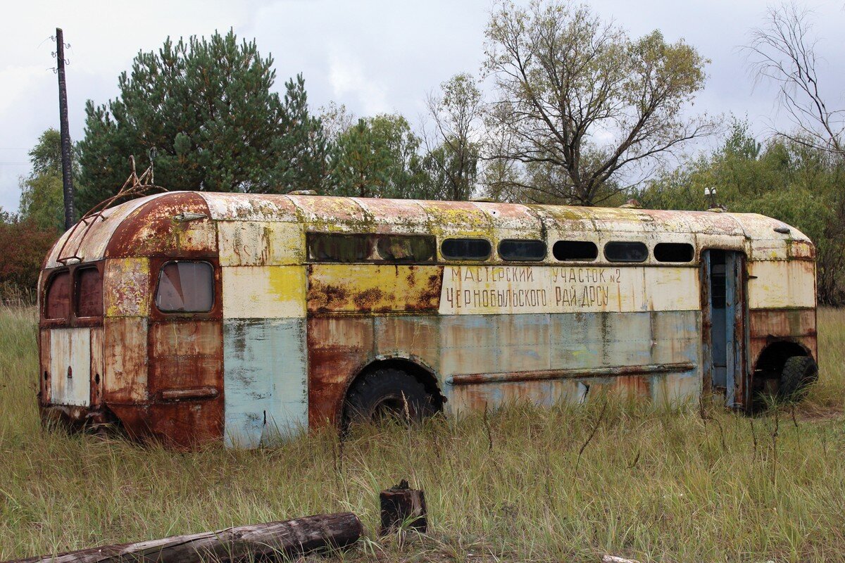 Abandoned trolleybus, Kopachi village.