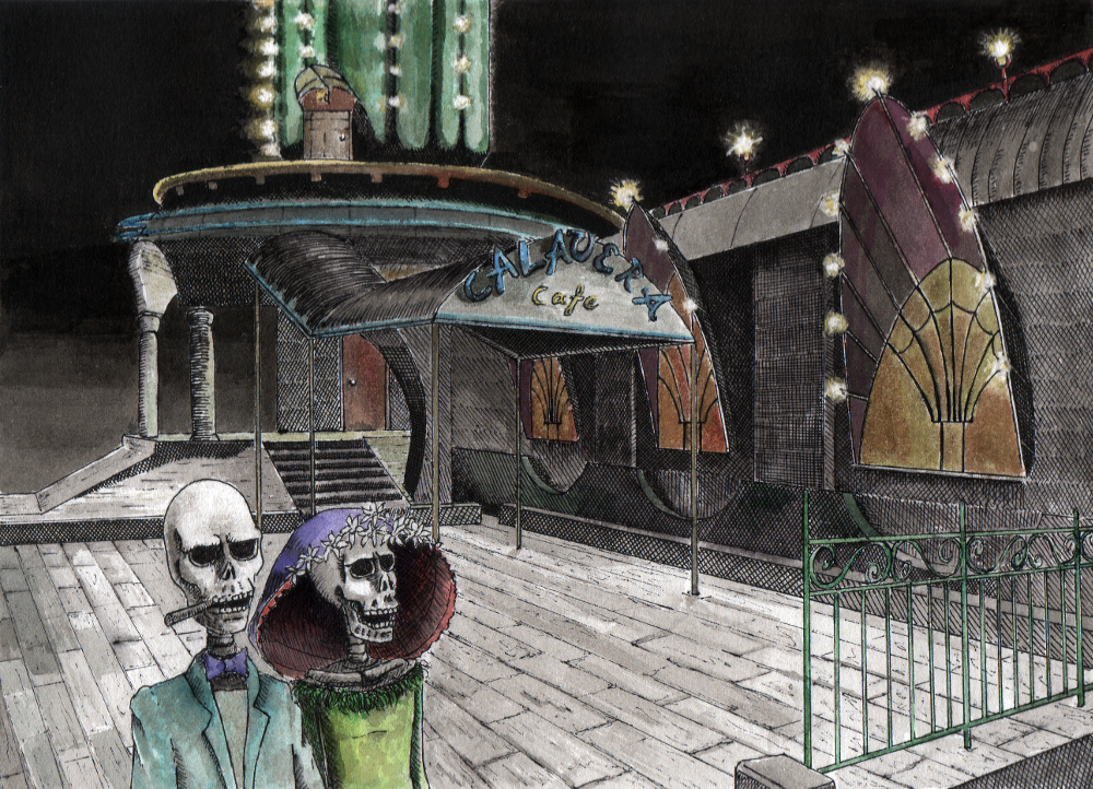 Rubacava, a surprisingly lively “city of the dead” (Grim Fandango, 1998).