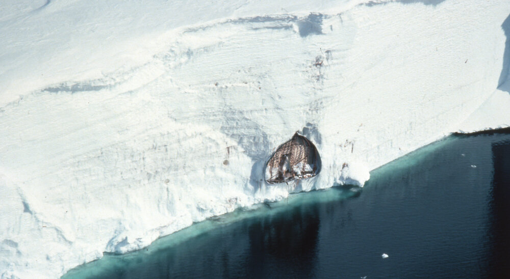 Calving Architecture: The Archeology of the Debris. Courtesy of British Antarctic Survey Archives Service, Archives ref. AD6/19/4/1/X/AA31. © A. Alsop, 1995