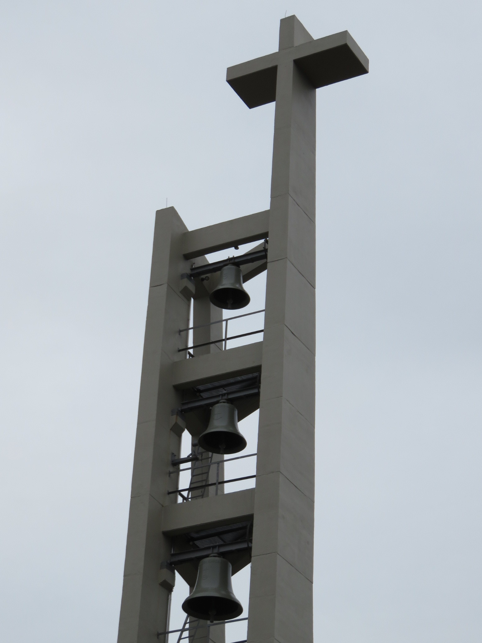 Stairway to Heaven: the deconstructed belfry of St. Ansgar. The three bells weigh in at 300, 440, and 780kg.
