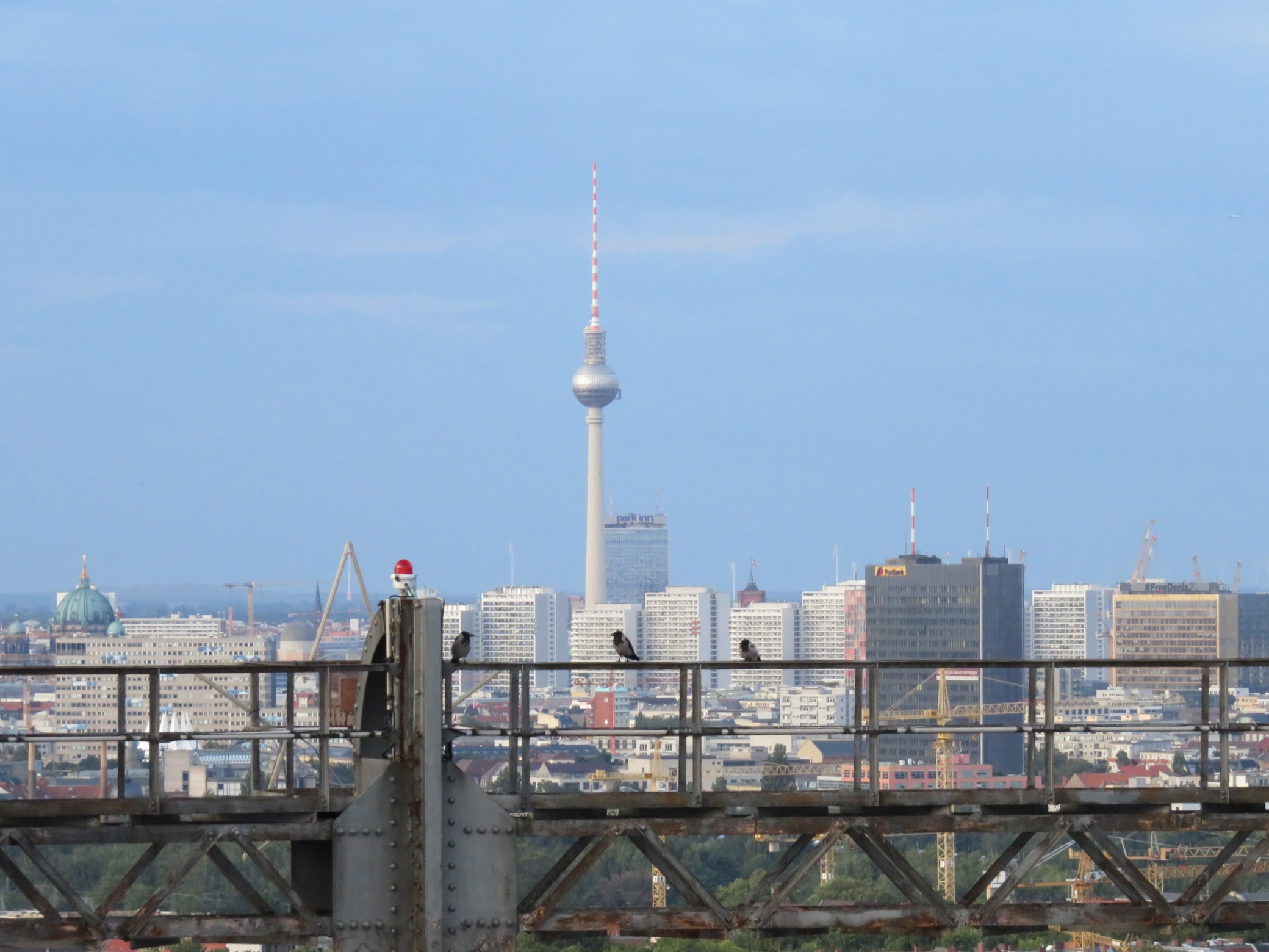 The view to the northeast, with the Berliner Dom and Fernsehturm in the distance.