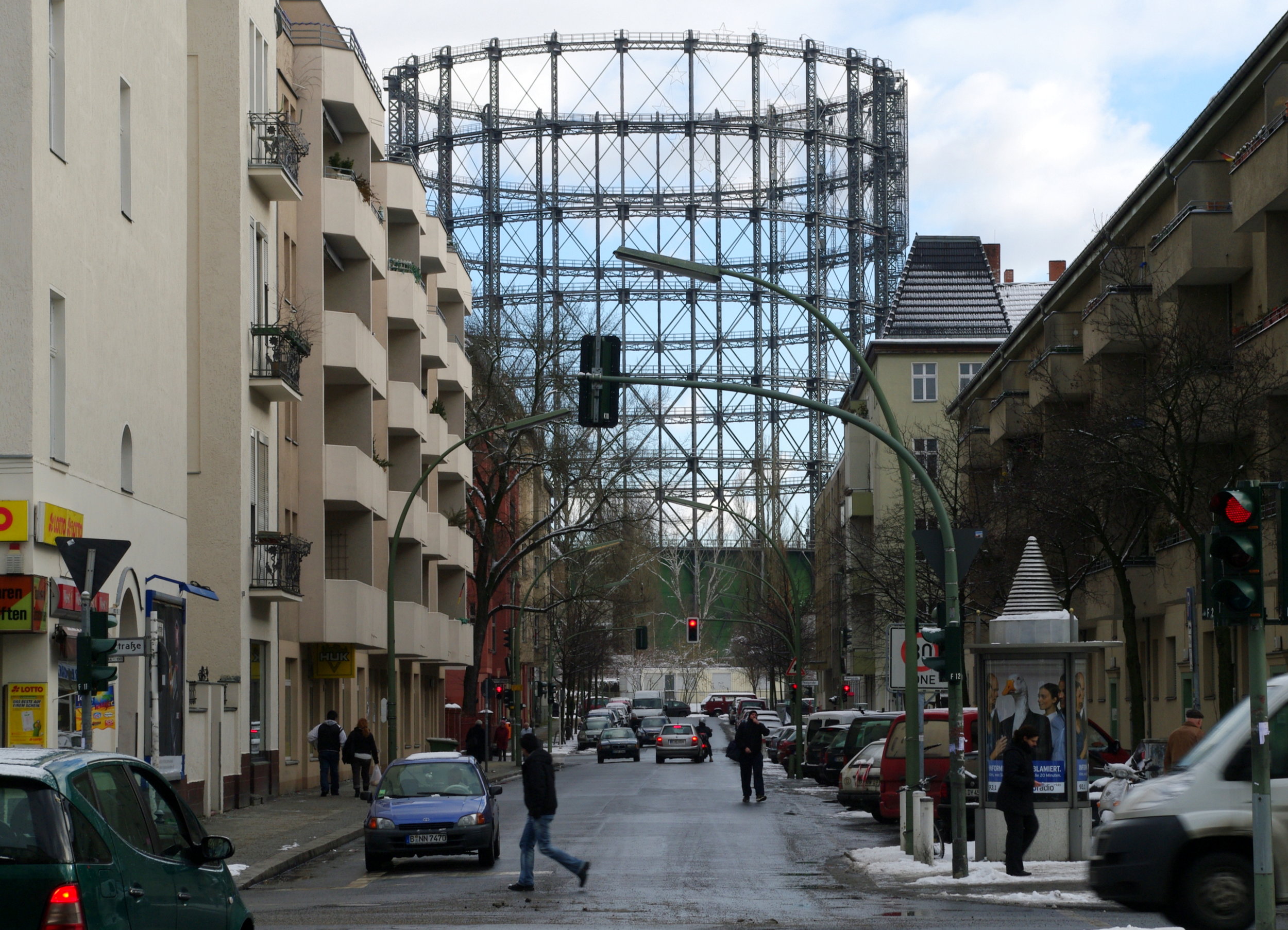 The view from Albertstraße in Schöneberg, Winter 2009. (Photo: Dirk Ingo Franke, via Wikimedia Commons)